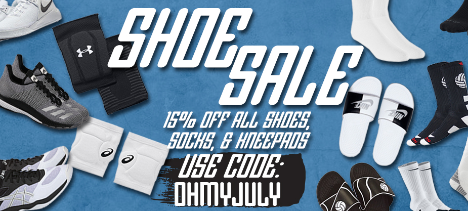 SHOE SALE 15% off all shoes, socks & kneepads USE CODE: OHMYJULY