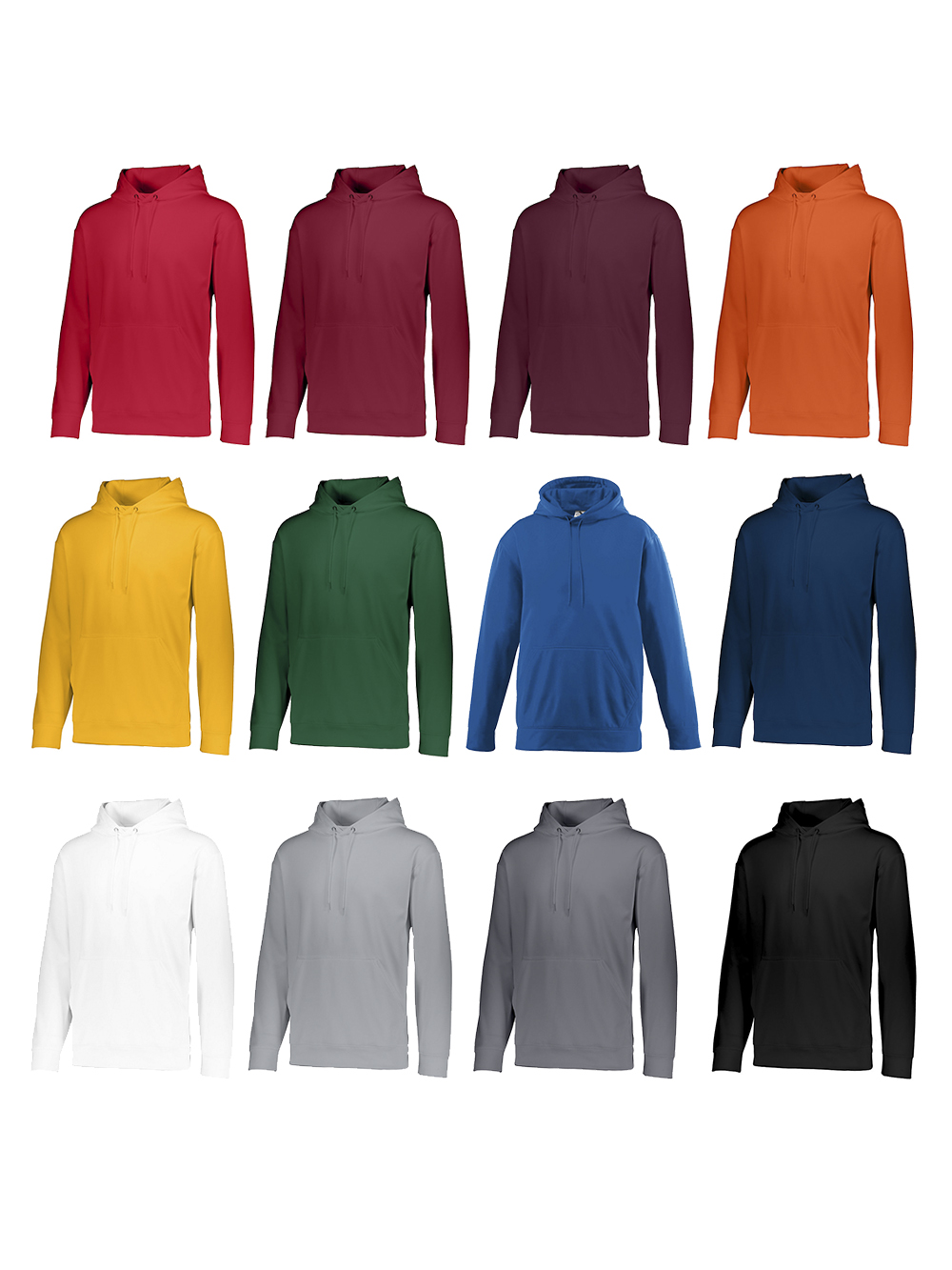 augusta wicking fleece hooded sweatshirt