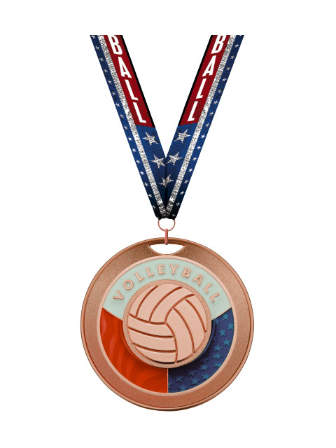 Volleyball Freedom Medal w/Ribbon