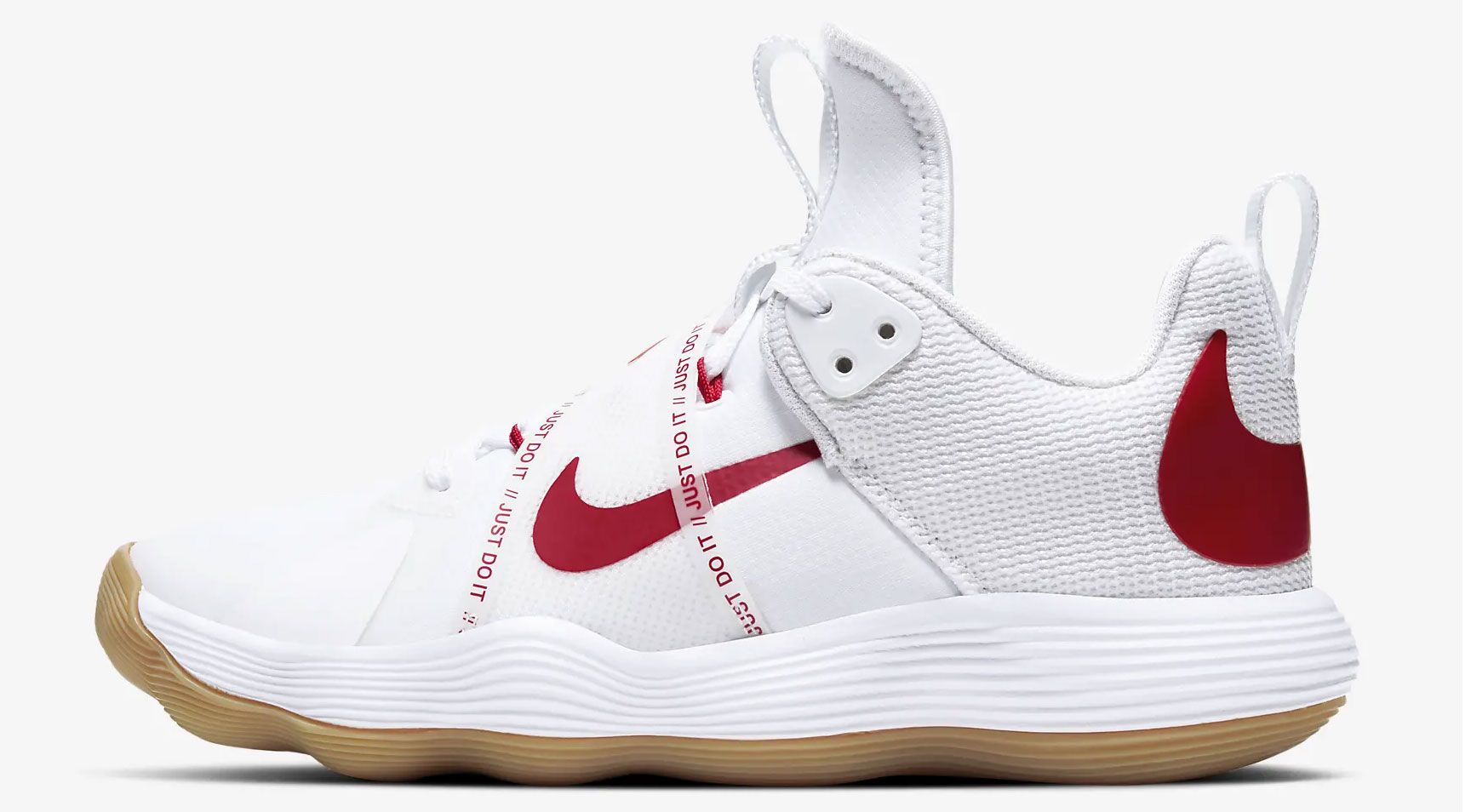 nike react red and white