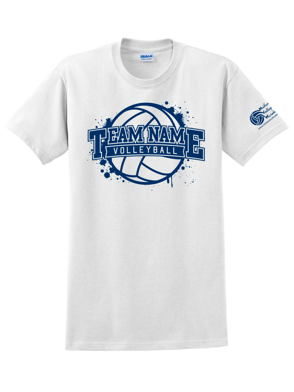 Custom Paint Splatter Shirt | Midwest Volleyball Warehouse