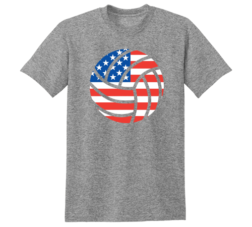 American Flag Volleyball T-Shirt | Midwest Volleyball Warehouse