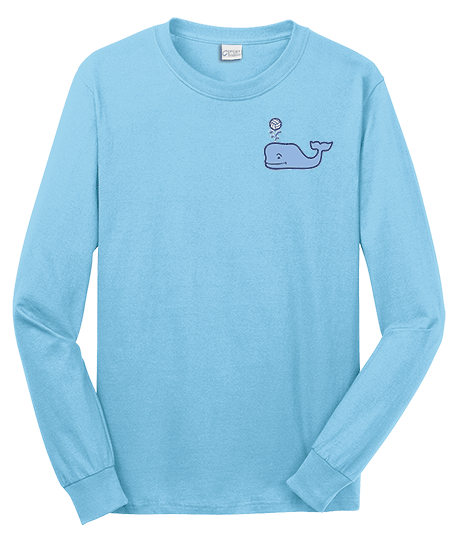 Volleyball Whale Long Sleeve T-Shirt | Midwest Volleyball Warehouse