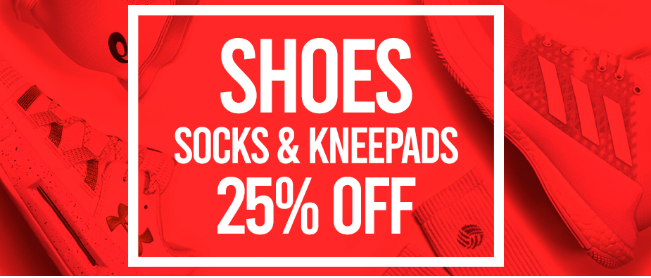 Shoes, Socks, kneepads 25% off